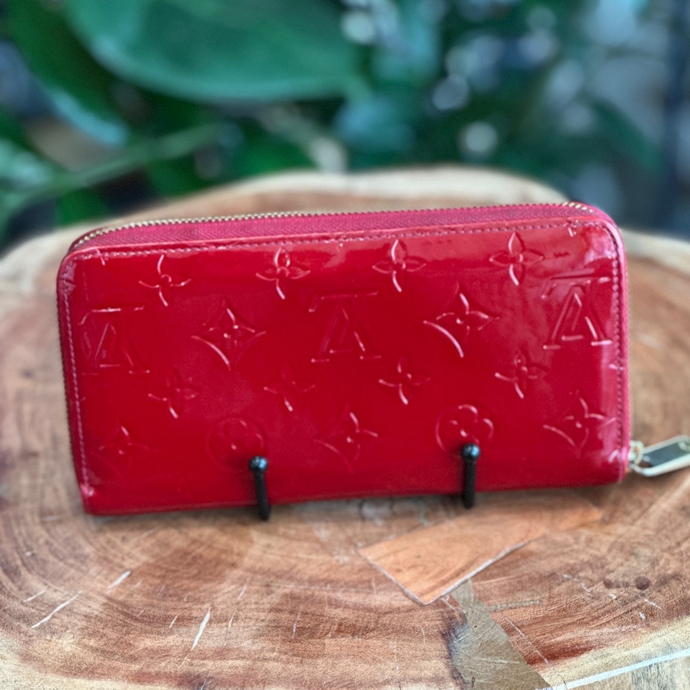 Louis Vuitton Vernis Zippy Wallet Red CA4010 Dust bag LV box - Picture 4 of 13